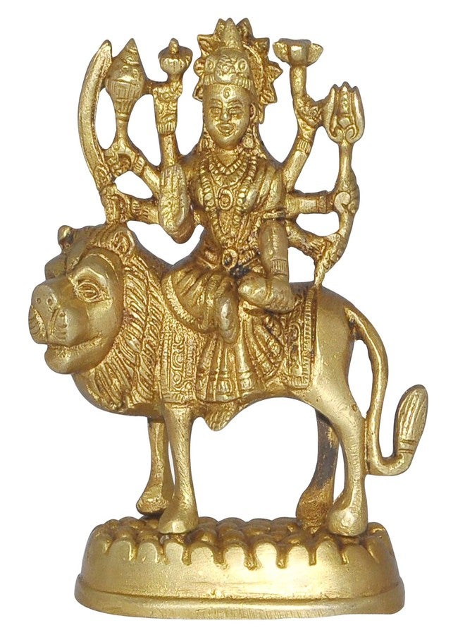 ITOS365 Brass Maa Durga Idol, Standard, Gold, 1 Piece - Image 1